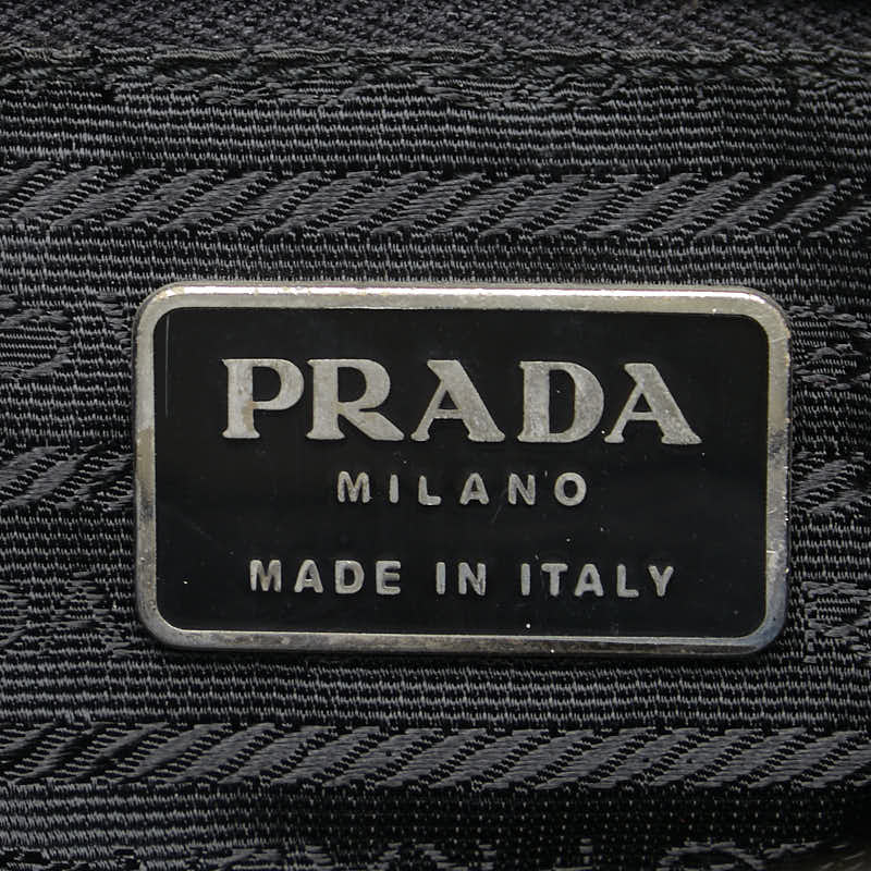 Prada Nylon Leather Logo Handbag