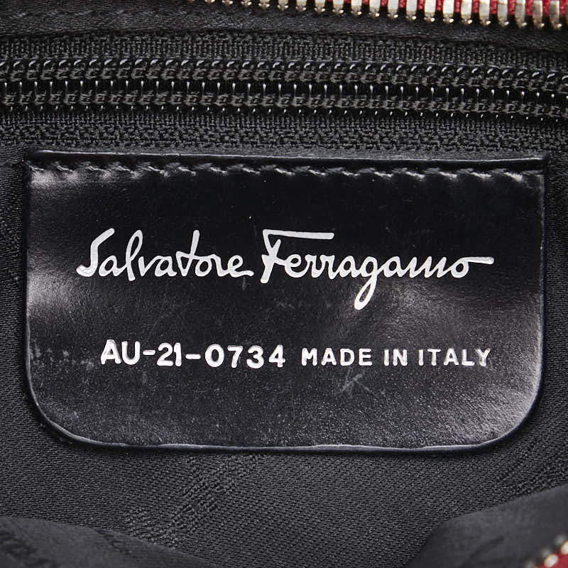 Salvatore Ferragamo Canvas Leather Shoulder Bag