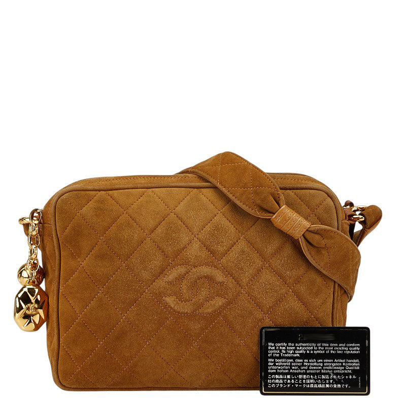 Chanel Suede Matelasse Coco Mark Shoulder Bag