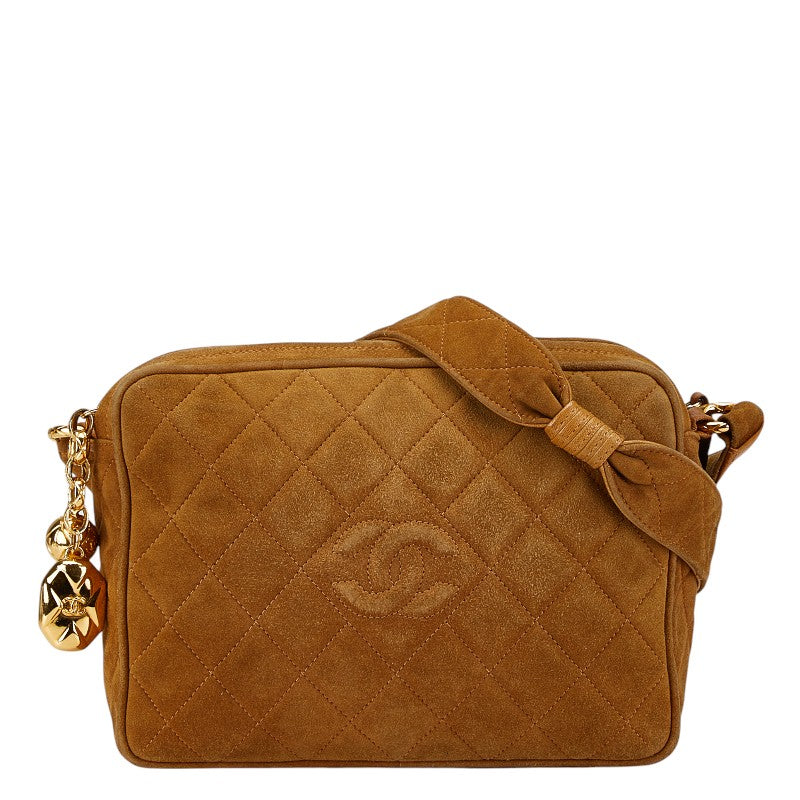 Chanel Suede Matelasse Coco Mark Shoulder Bag