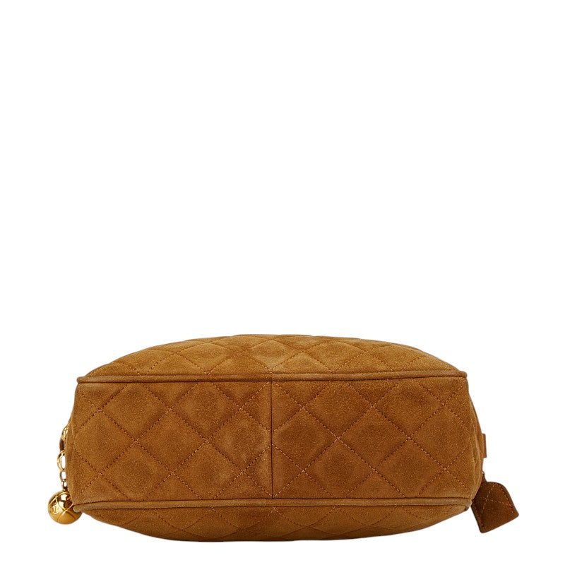 Chanel Suede Matelasse Coco Mark Shoulder Bag