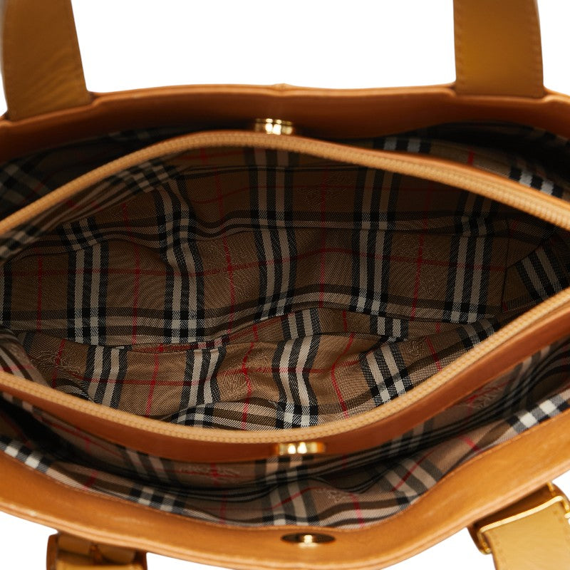 Burberry Nova Check Shadow Horse Leather Handbag