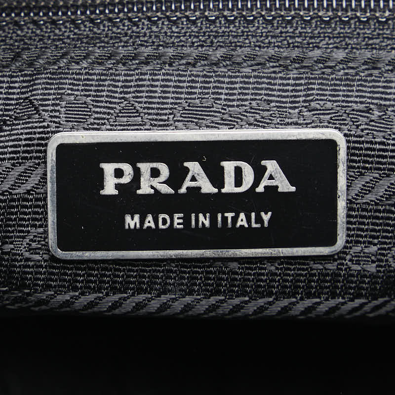 Prada Nylon Triangle Logo Shoulder Bag