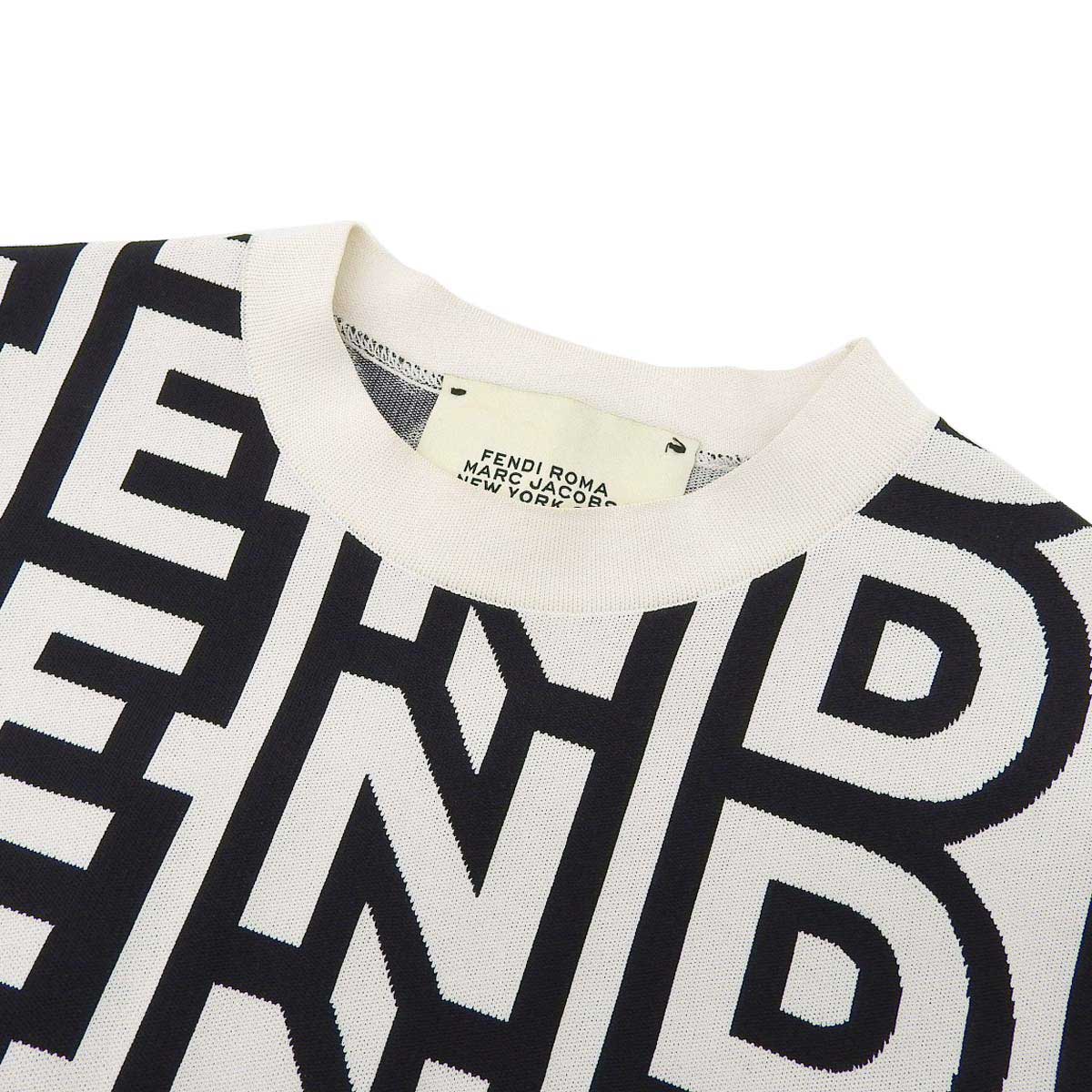 Fendi Mini Dress FZD917 AMDS Off-White Black