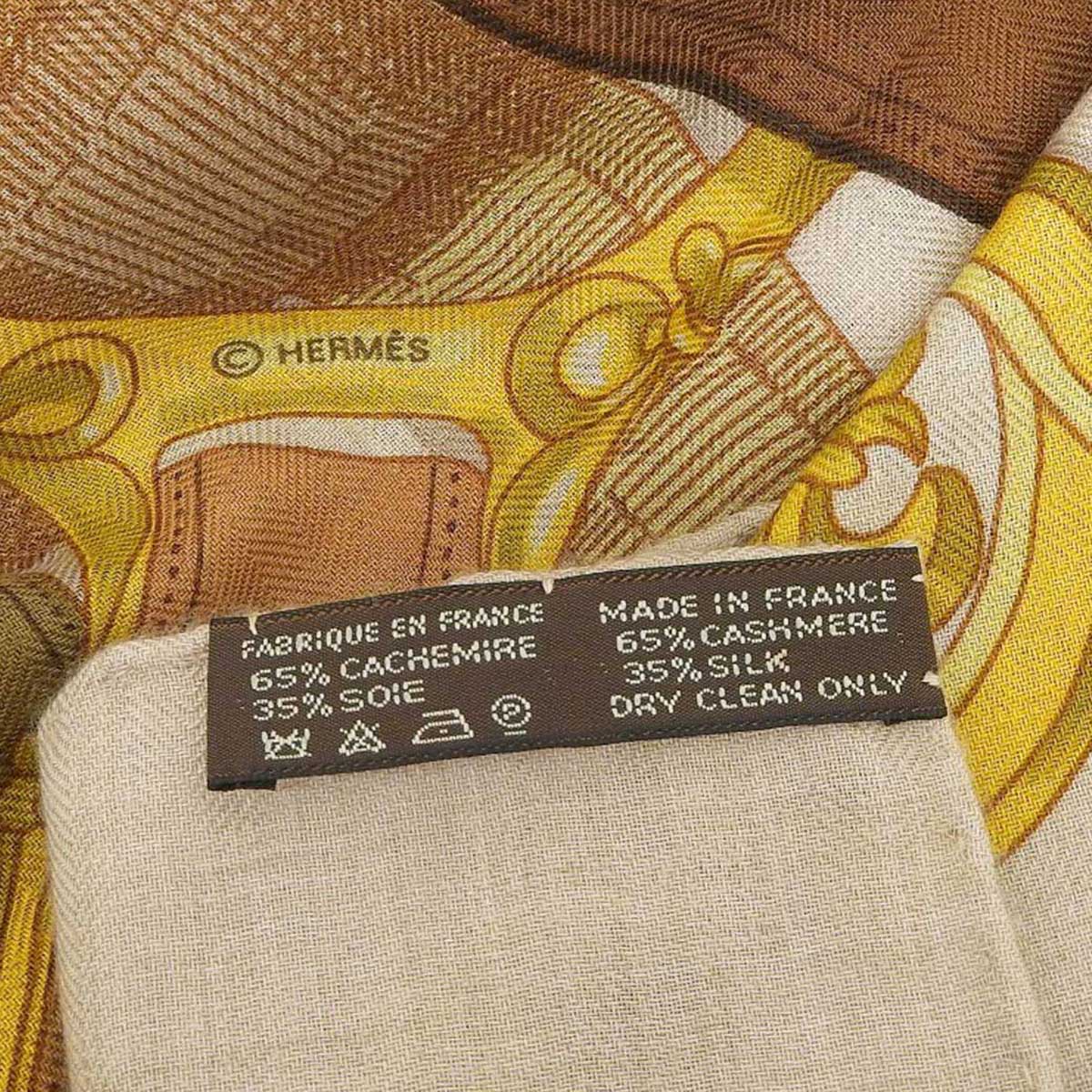 Hermes Beige Multicolor Scarf