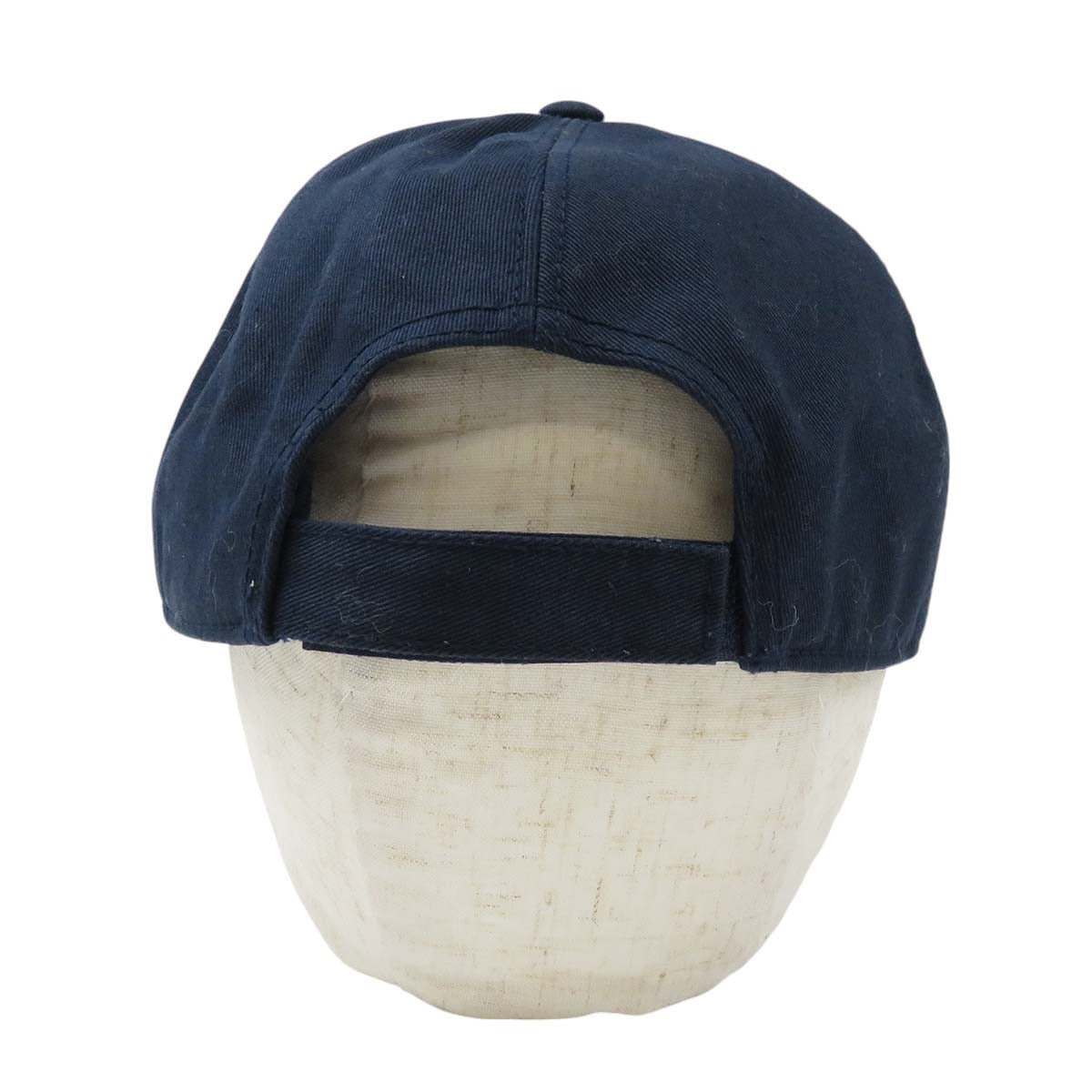 Prada Navy Cotton Logo Embroidery Cap