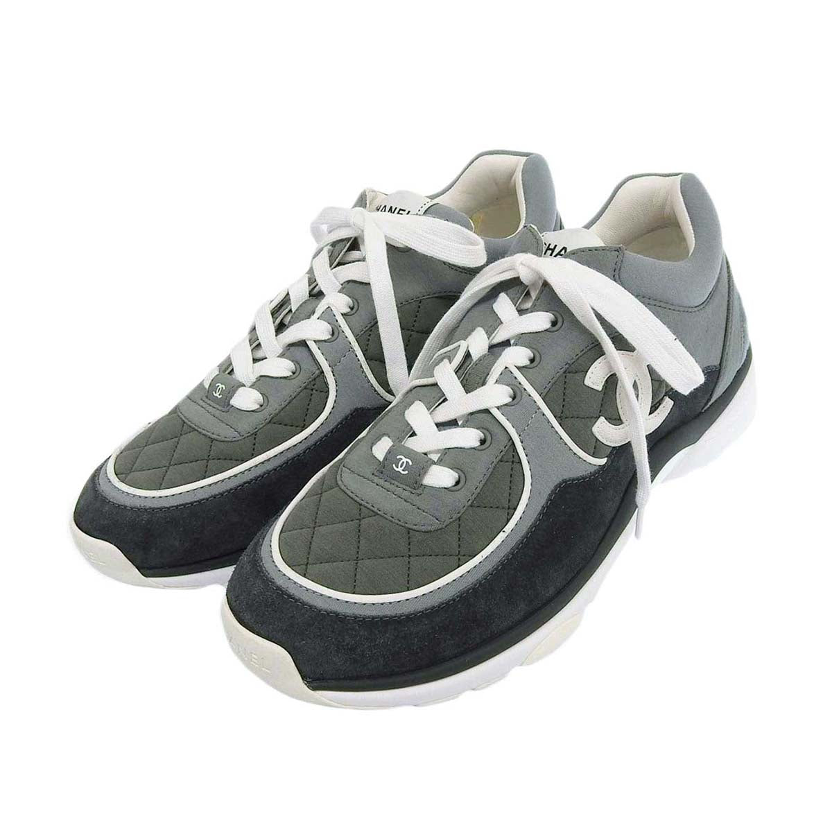 Chanel Suede Sneakers G40186 Gray