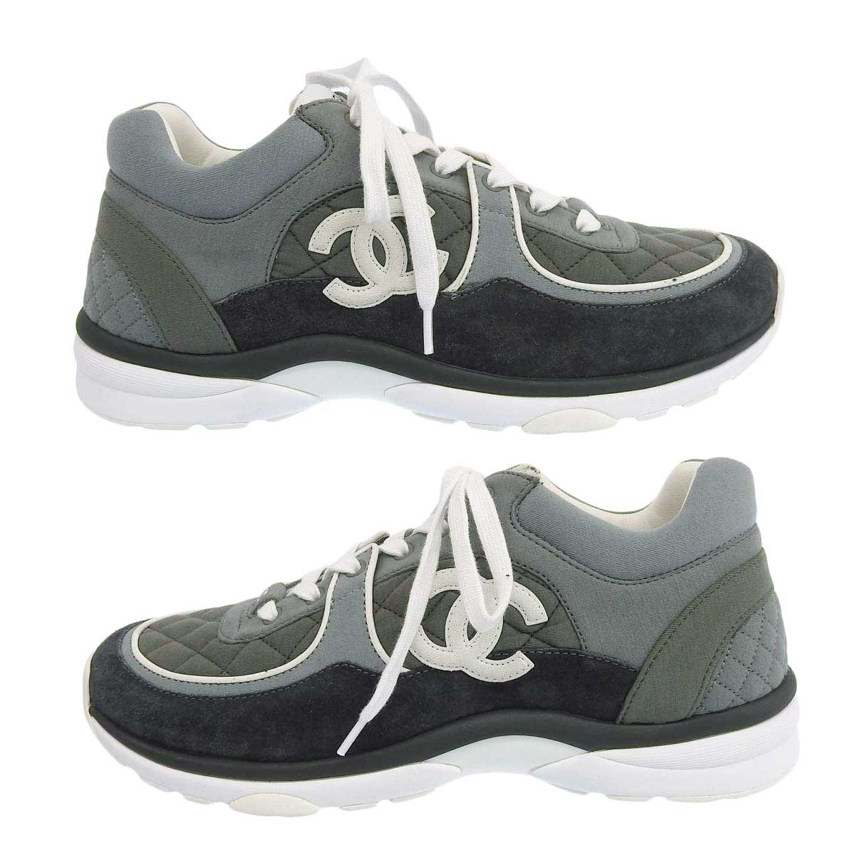 Chanel Suede Sneakers G40186 Gray