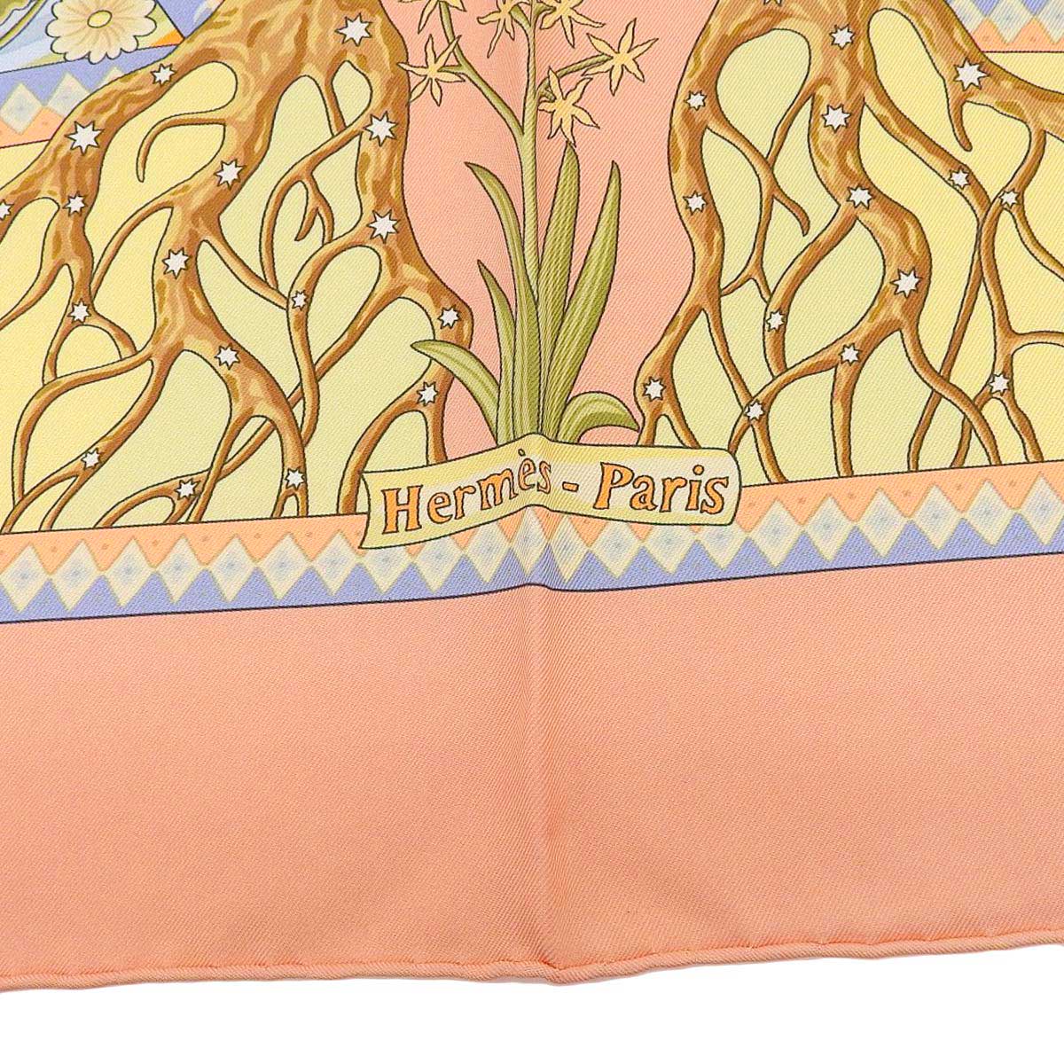 Hermes Silk Scarf Pink Axis Mundi