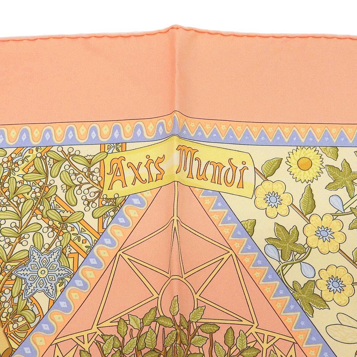 Hermes Silk Scarf Pink Axis Mundi