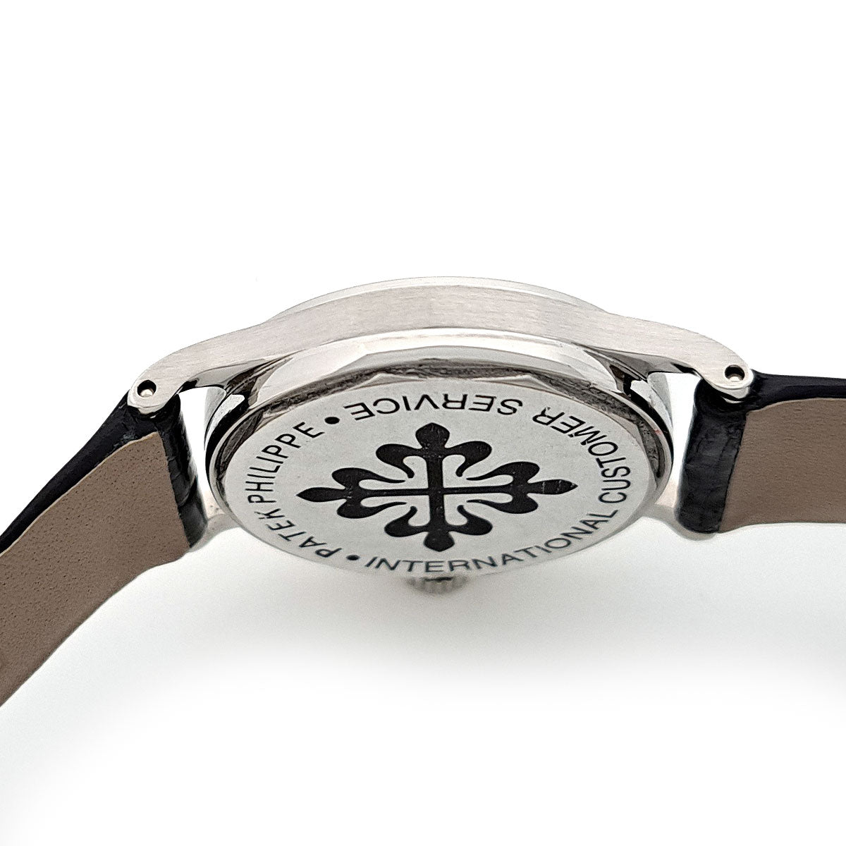 Patek Philippe Stainless Steel Leather Manual Watch