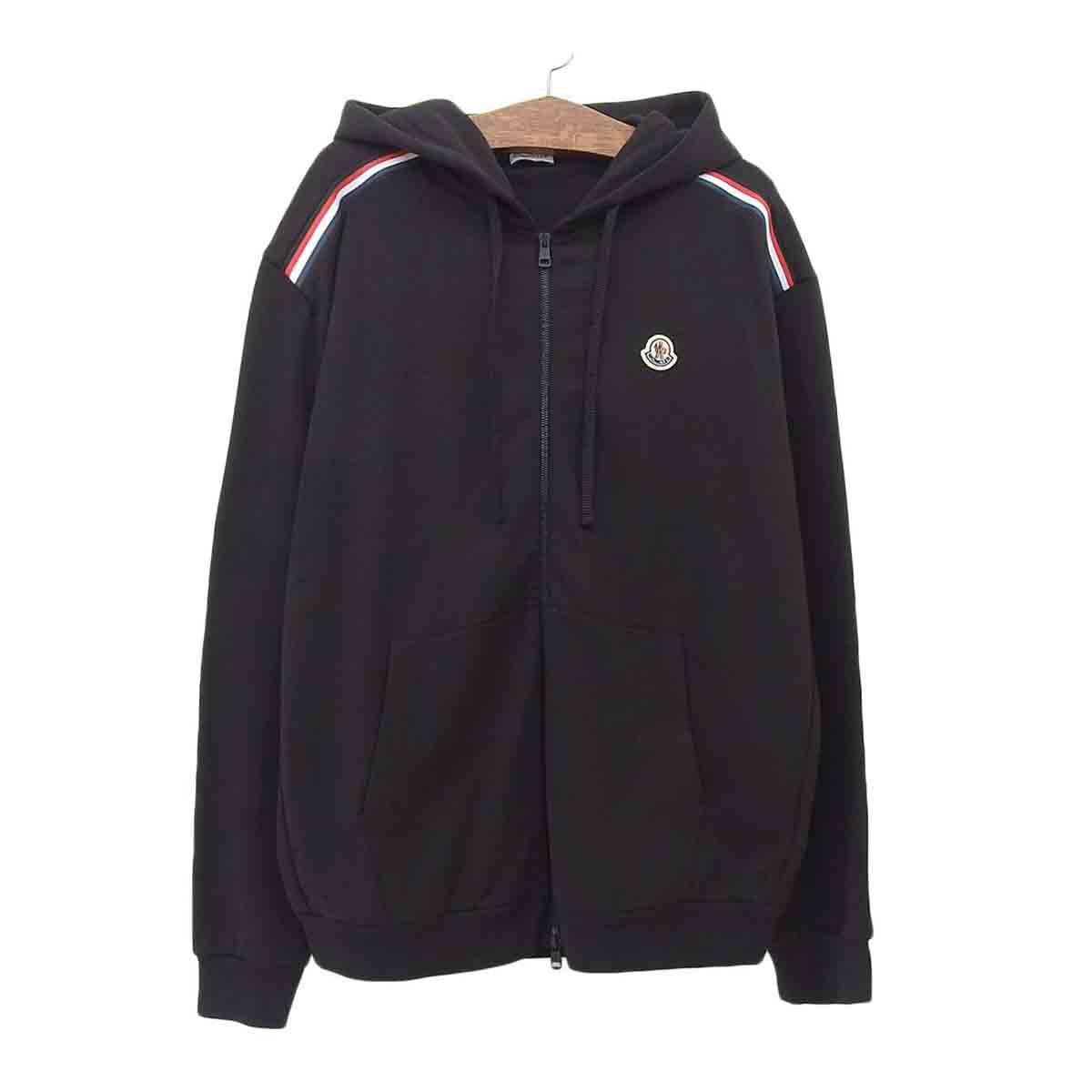 Moncler Zip Up Cardigan Hoodie Black