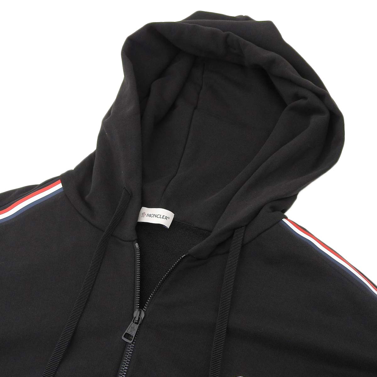 Moncler Zip Up Cardigan Hoodie Black