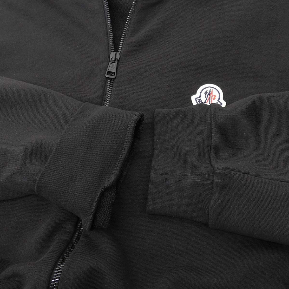 Moncler Zip Up Cardigan Hoodie Black