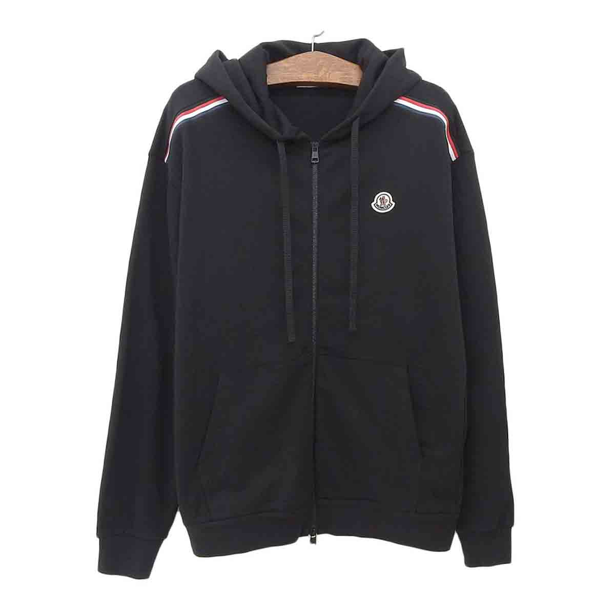 Moncler Zip Up Cardigan Hoodie Black