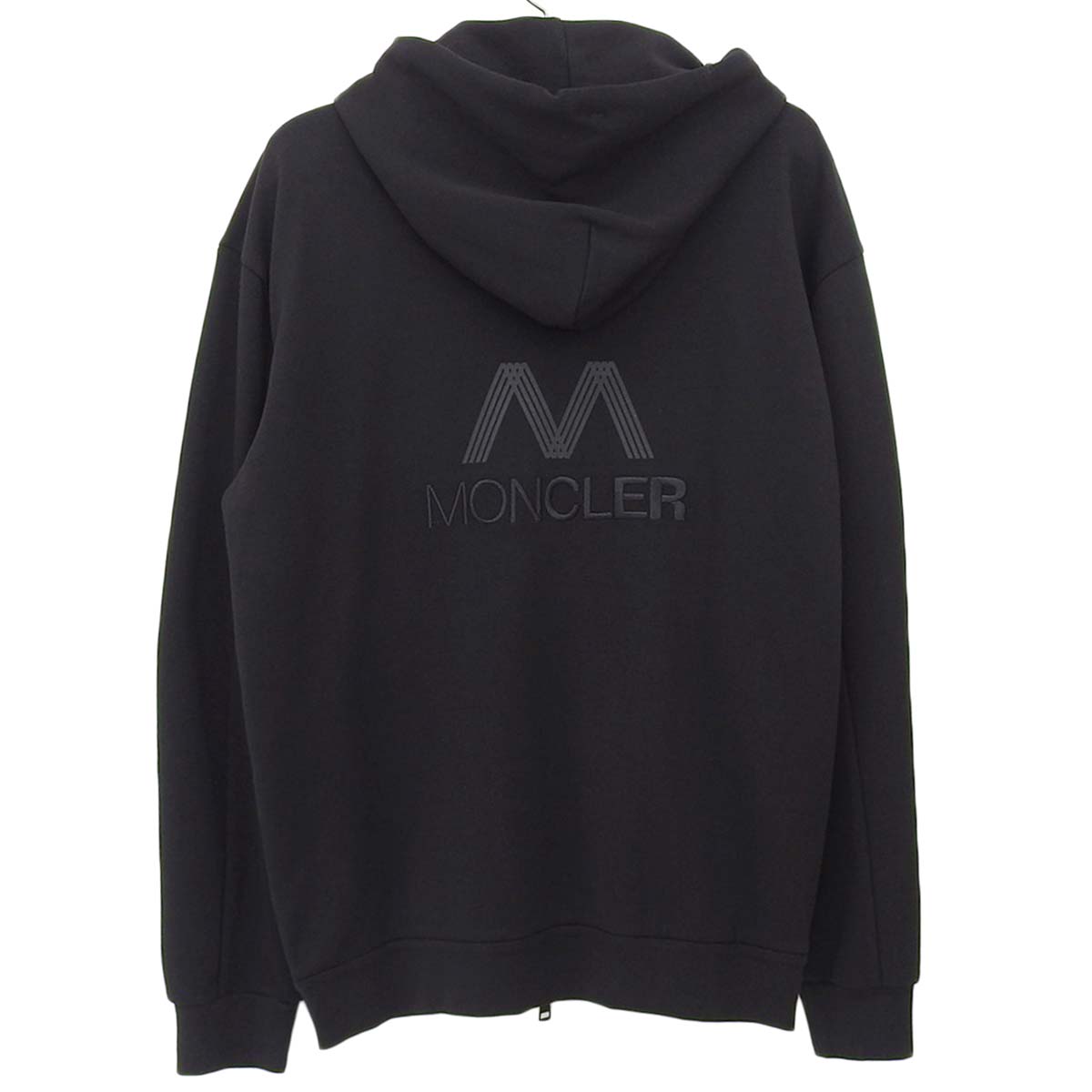 Moncler Zip Up Cardigan Hoodie Black