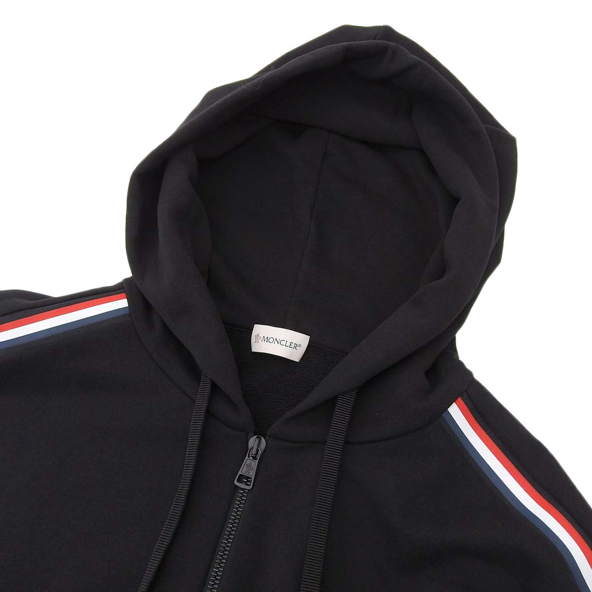 Moncler Zip Up Cardigan Hoodie Black