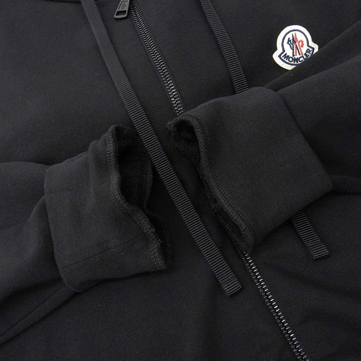 Moncler Zip Up Cardigan Hoodie Black