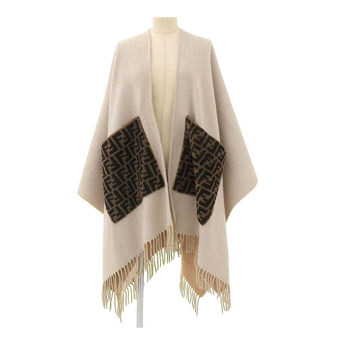 Fendi Wool Cashmere Blend Poncho FXX707