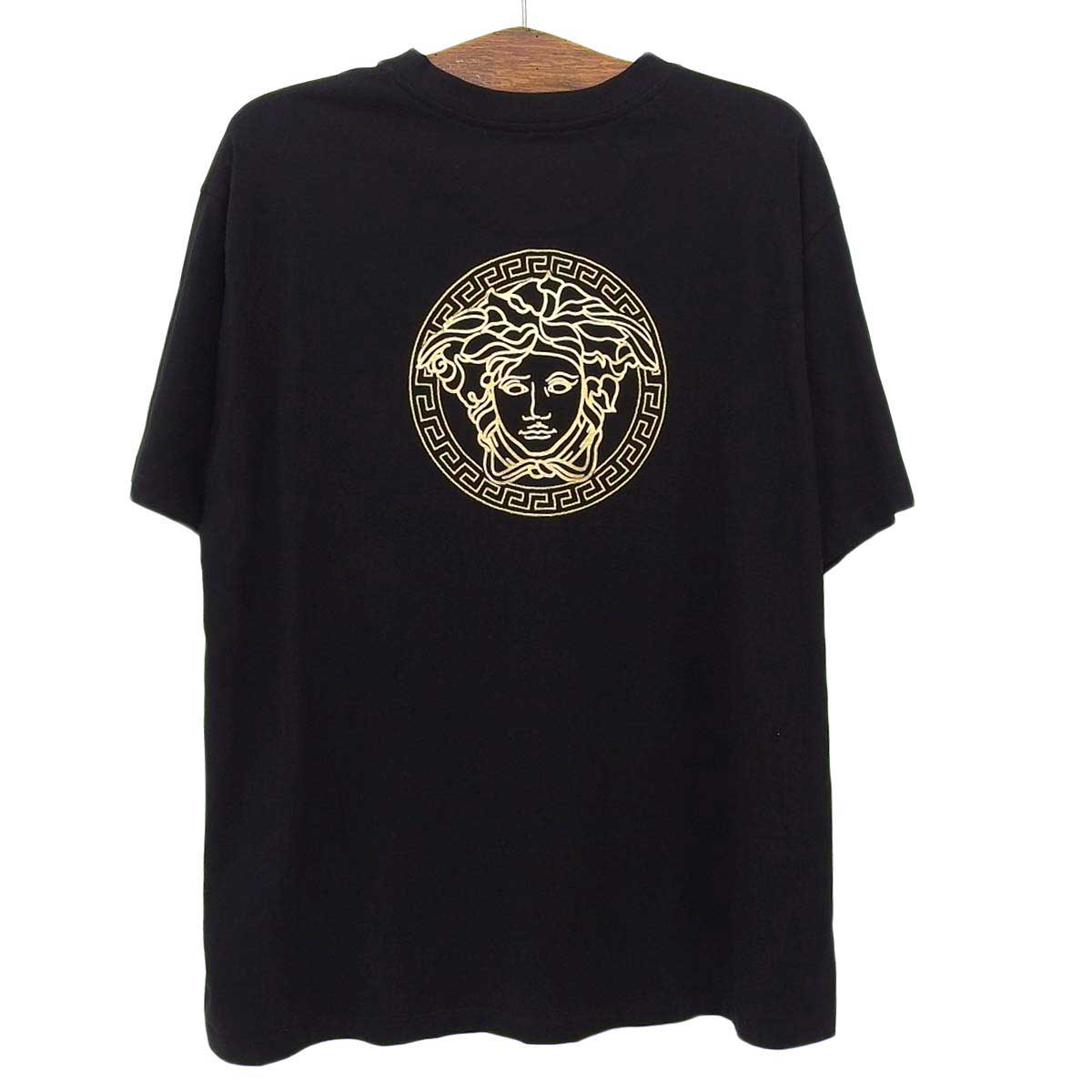 Fendi Logo Embroidery T-Shirt Black Gold