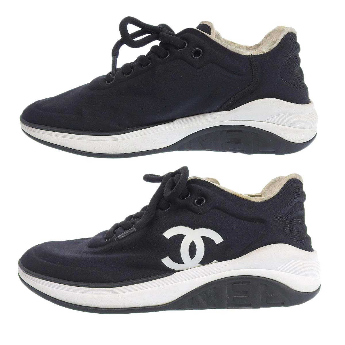 Chanel Fabric Sneakers G34763 Black