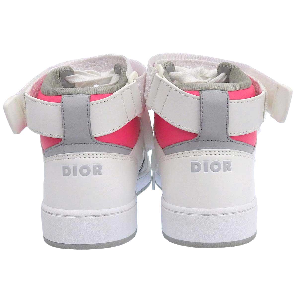 Dior Oblique High-Top Sneakers White Pink