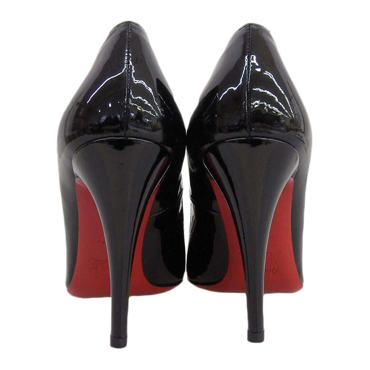 Christian Louboutin Patent Leather Pumps Black Red