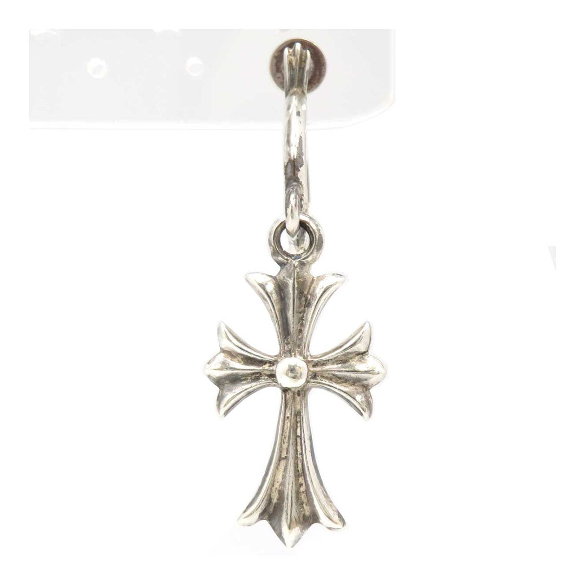 Chrome Hearts SV925 14K Tiny Cross Hoop Earrings