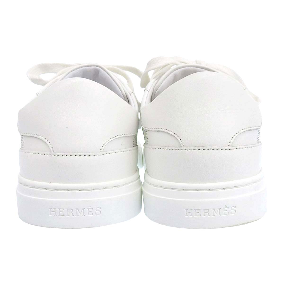 Hermes Leather Sneakers White