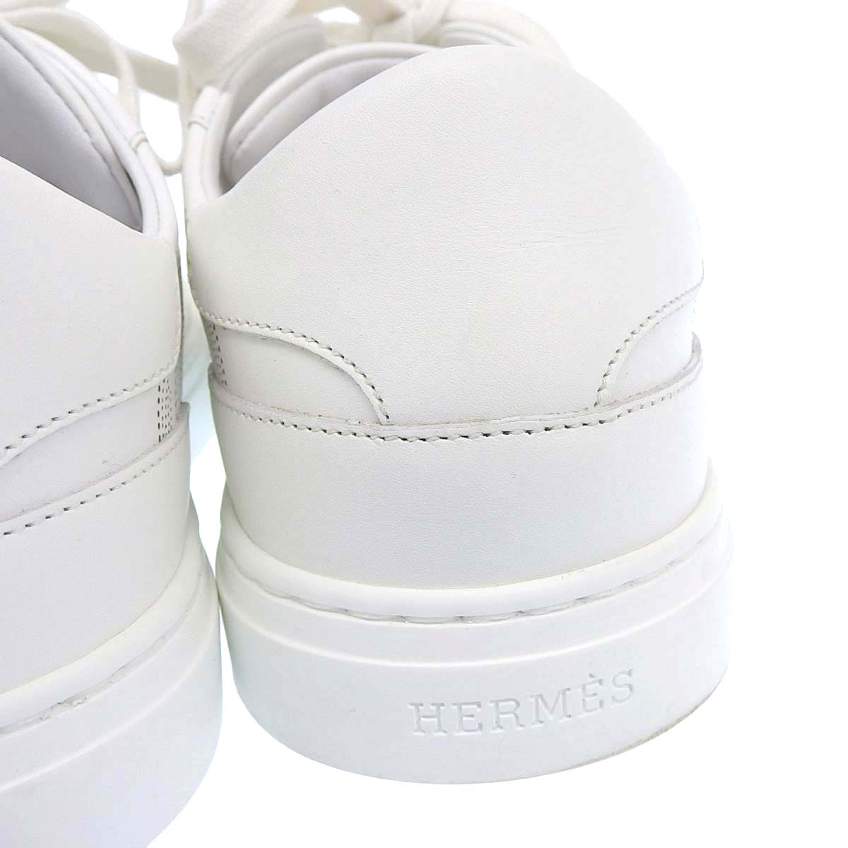 Hermes Leather Sneakers White