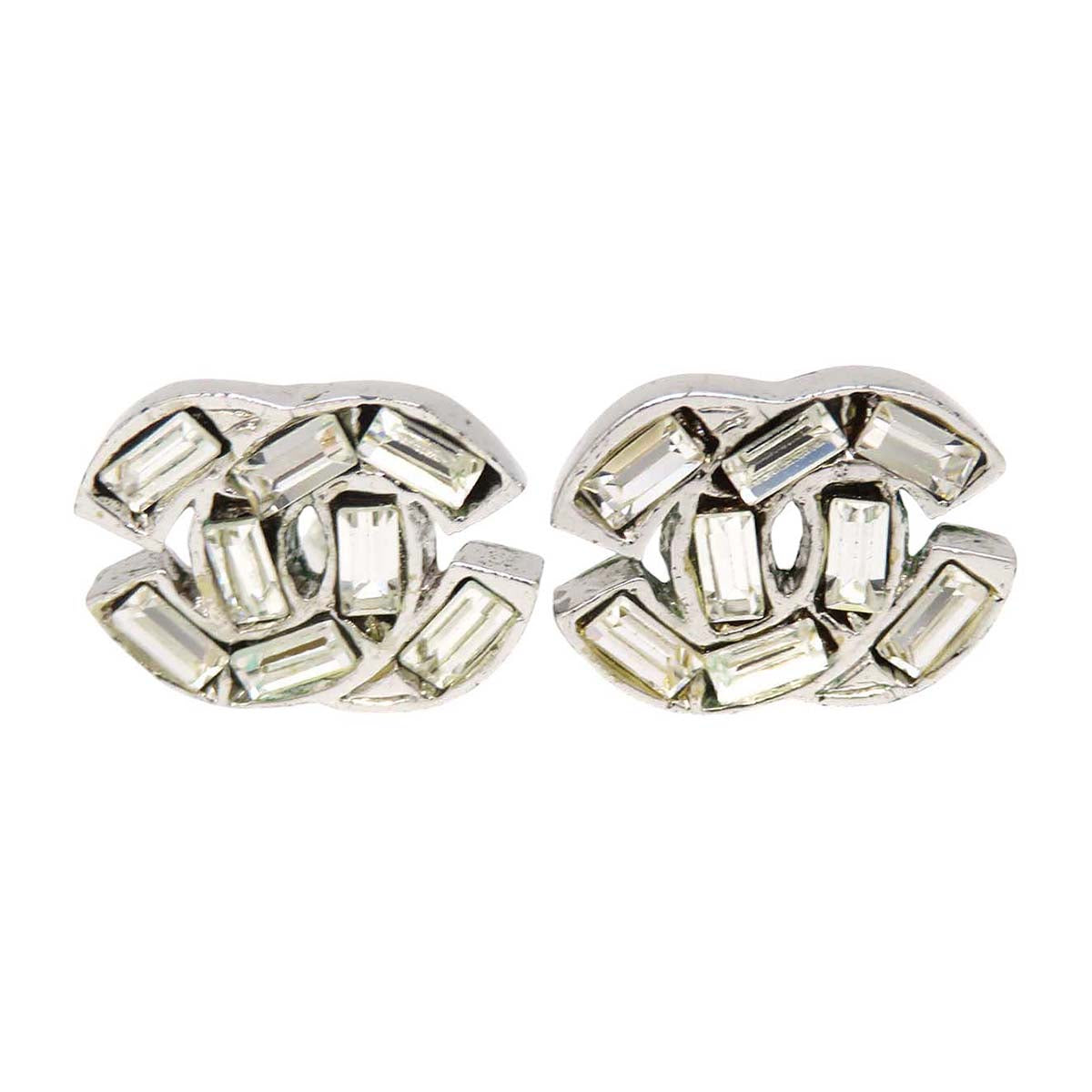 Chanel Metal Rhinestone Earrings