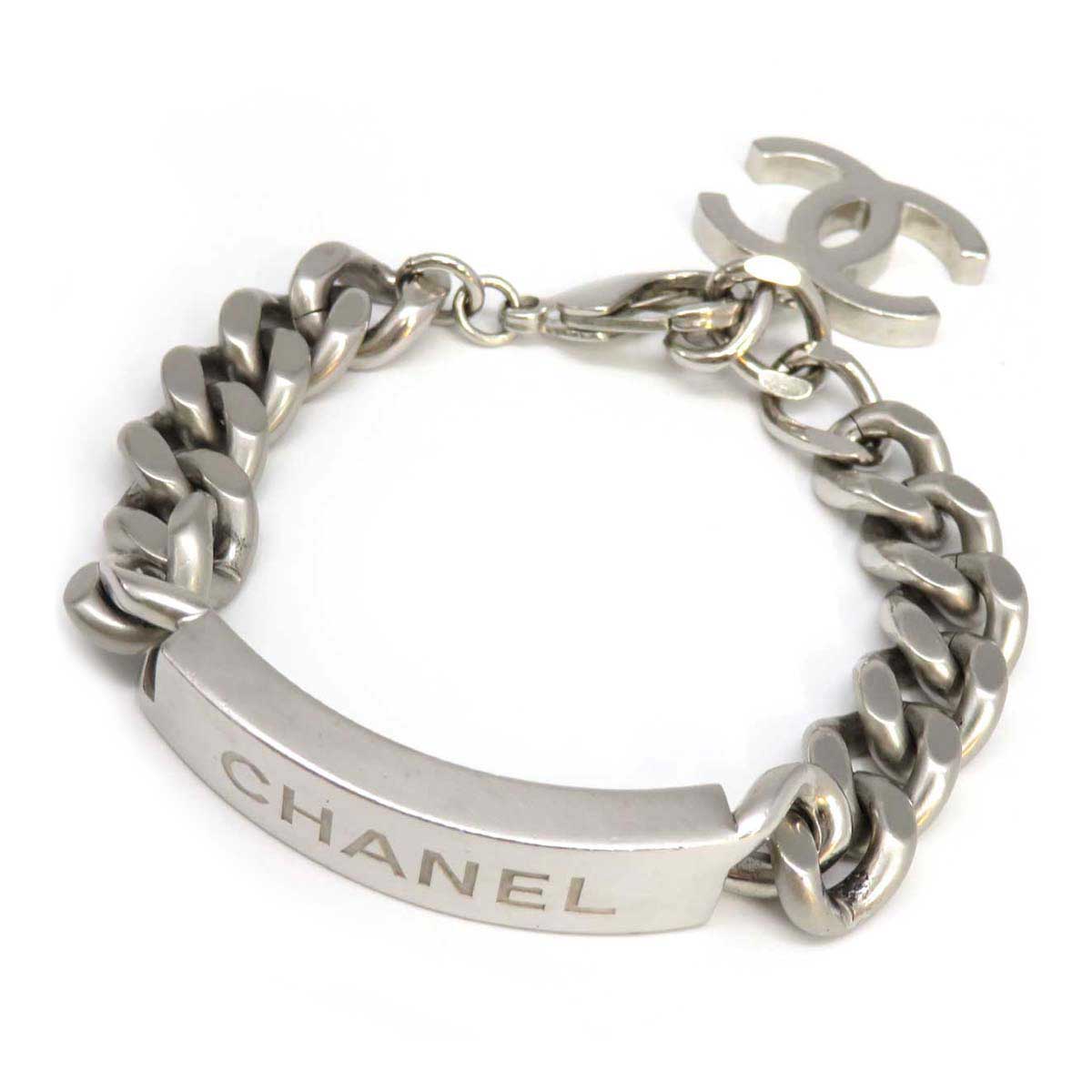 Chanel Metal Coco Mark Curve Chain Bracelet