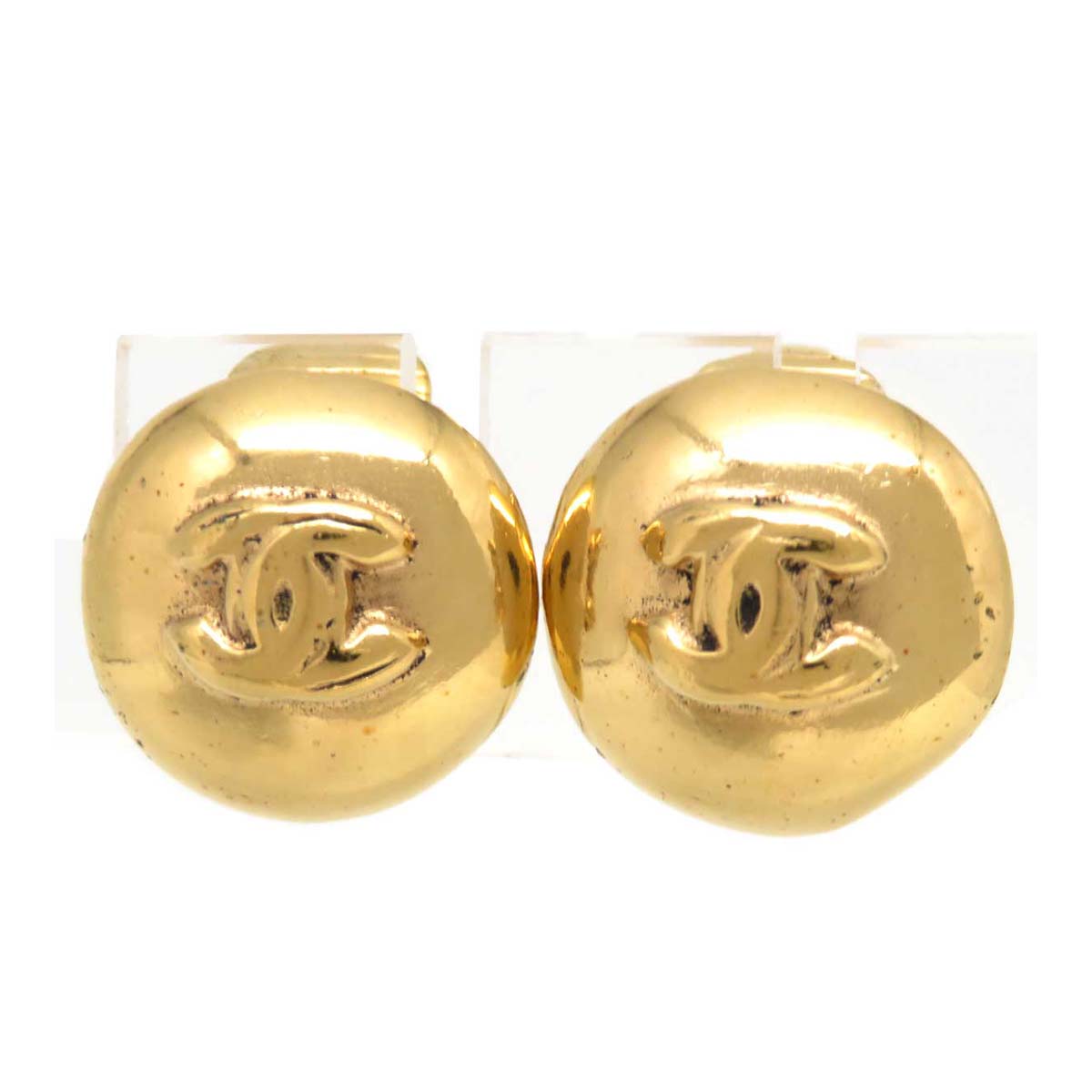 Chanel Vintage Round Earrings Clip-on