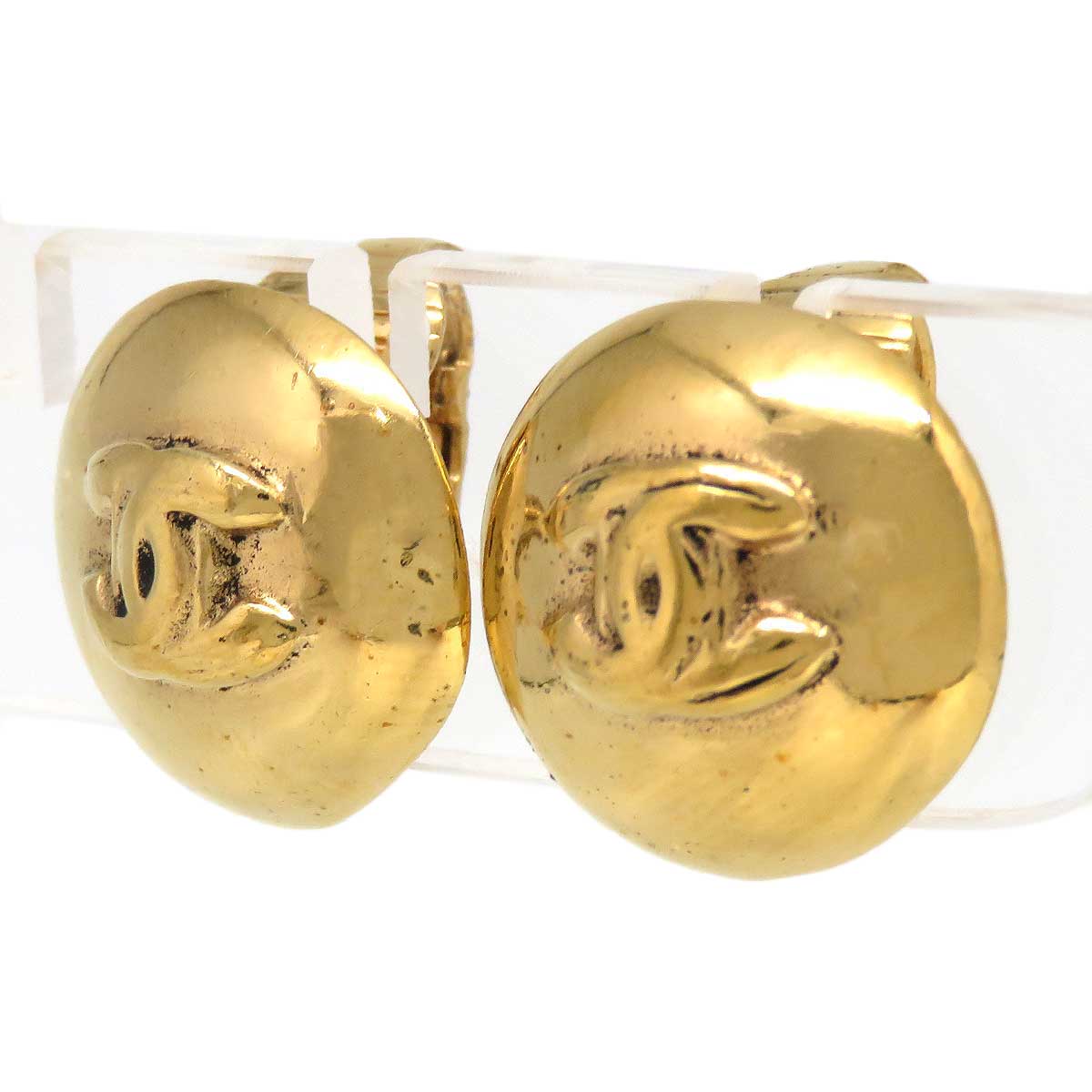 Chanel Vintage Round Earrings Clip-on