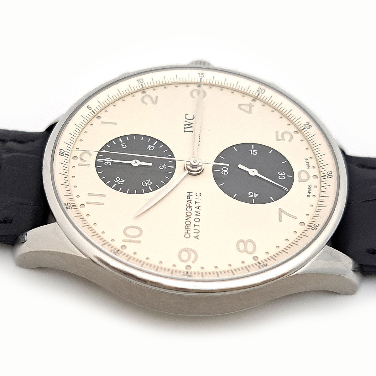 IWC IW371411 Stainless Steel Leather Automatic Chronograph Watch