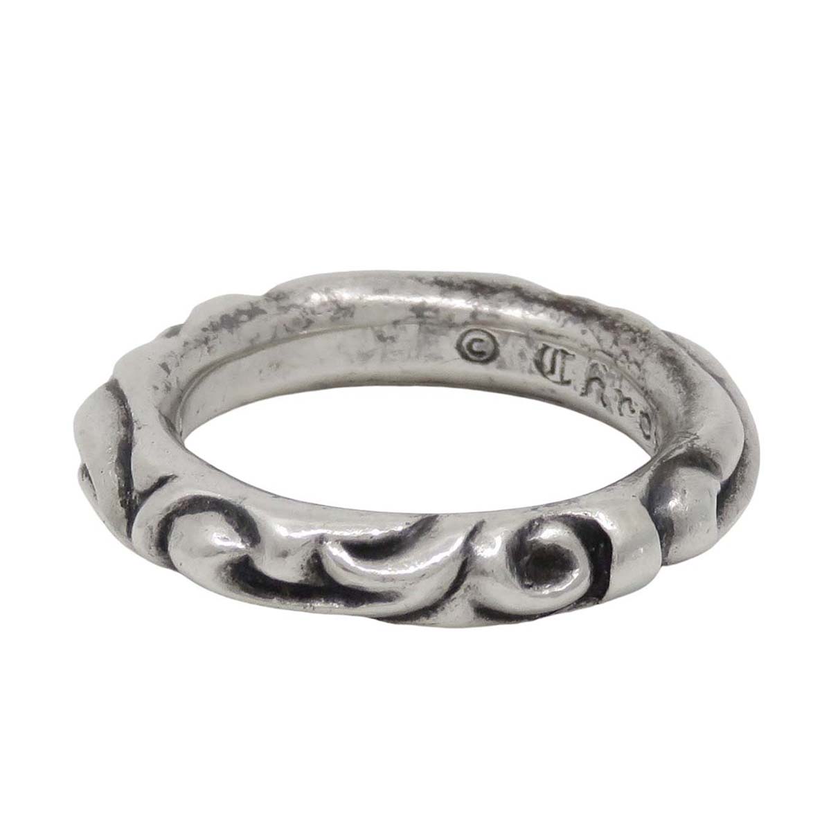 Chrome Hearts SV925 Scroll Band Ring