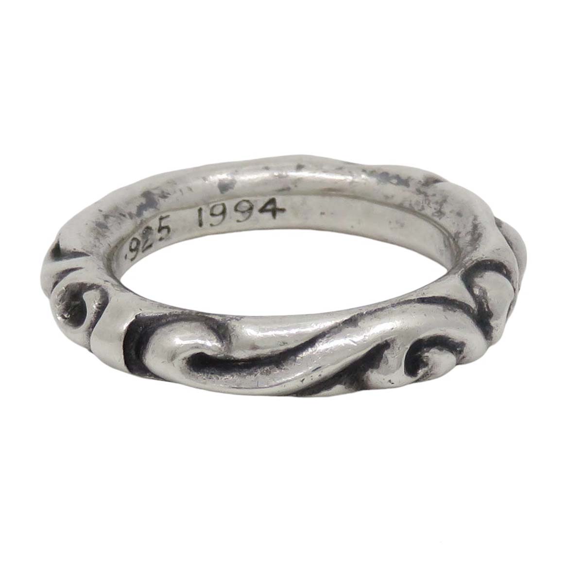 Chrome Hearts SV925 Scroll Band Ring