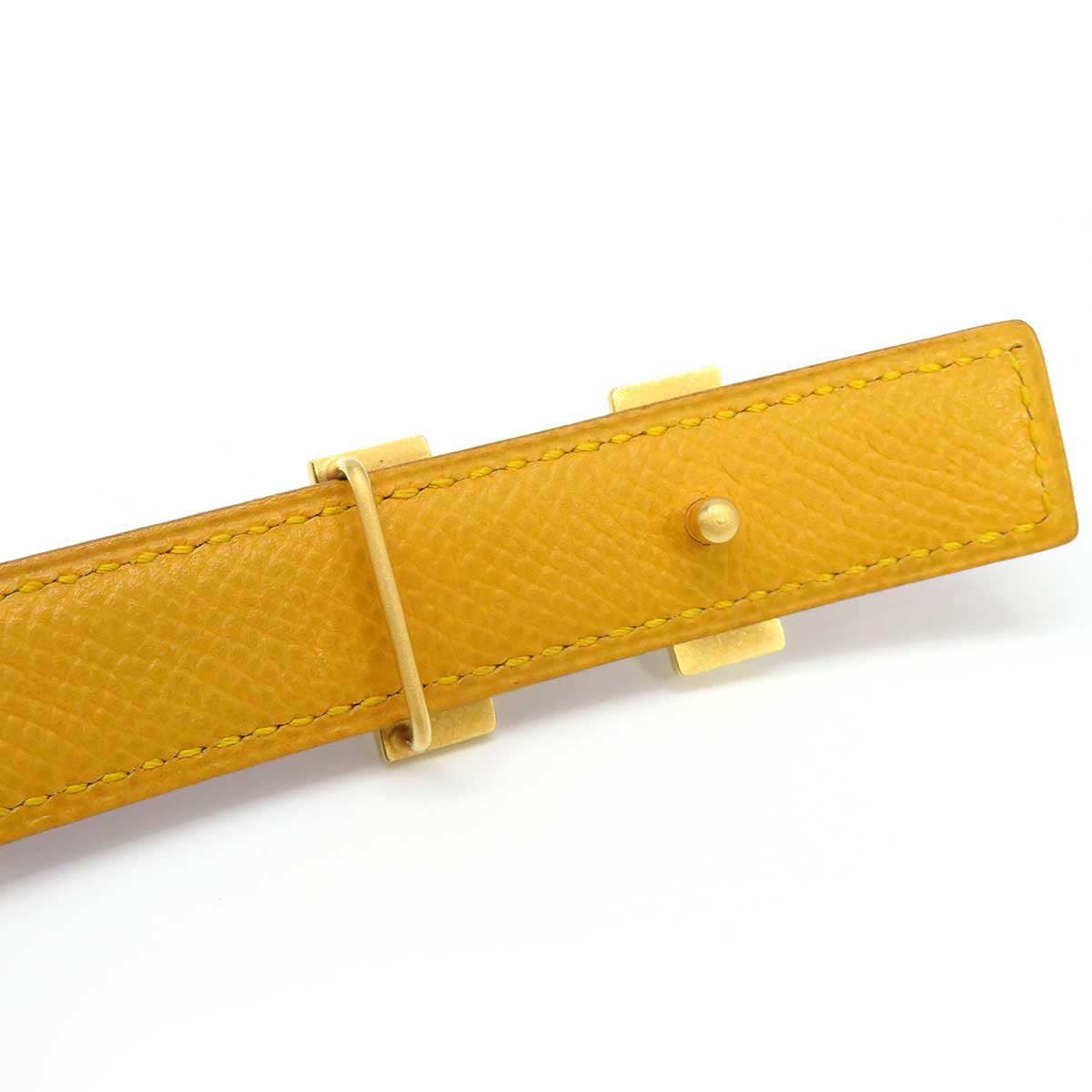 Hermes Reversible Leather Belt Red Yellow