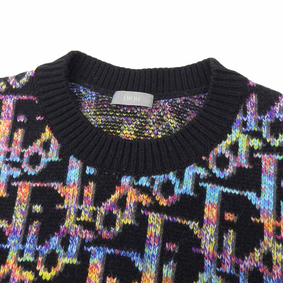 Dior Wool Oblique Jacquard Sweater Black