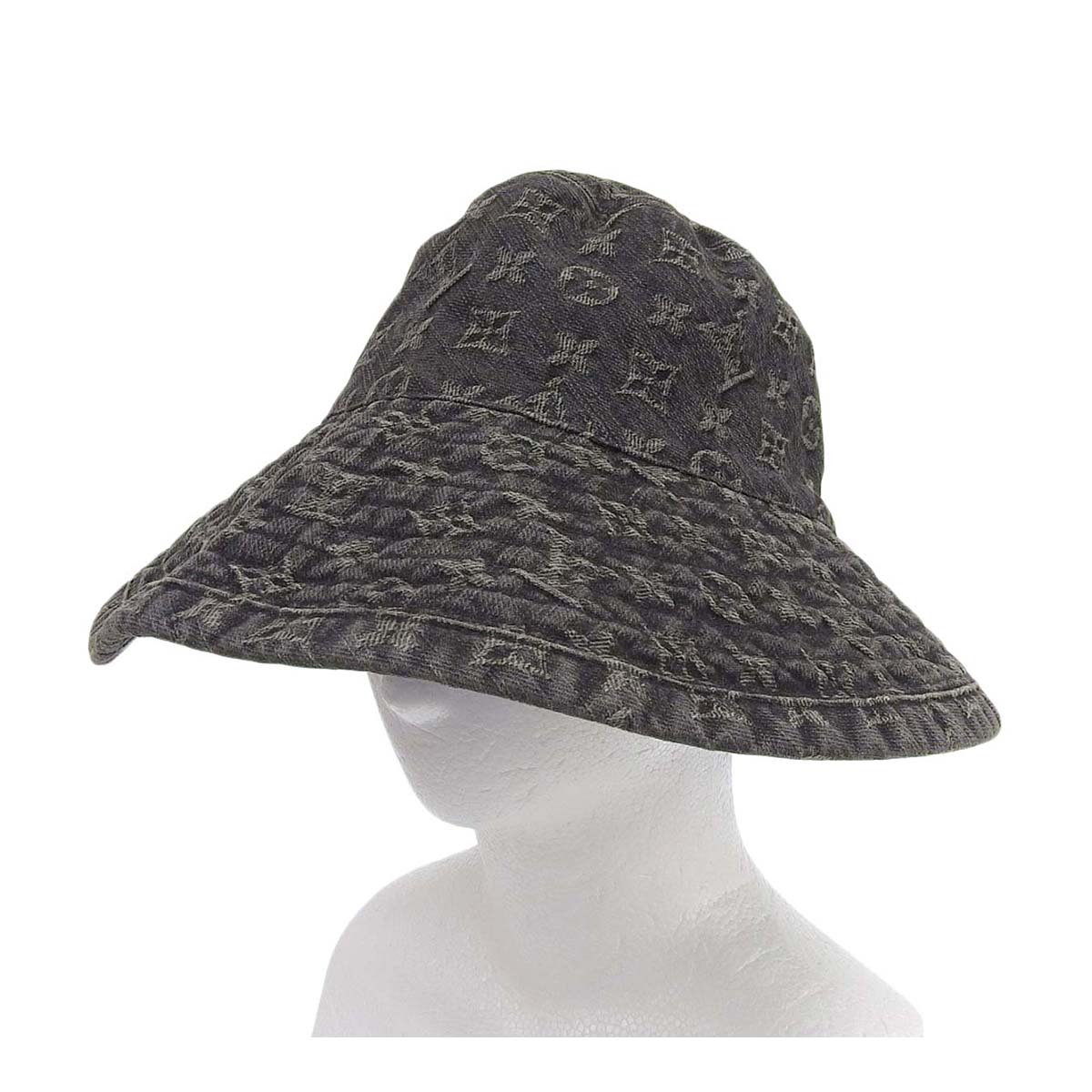 Louis Vuitton Monogram Denim Hat Black