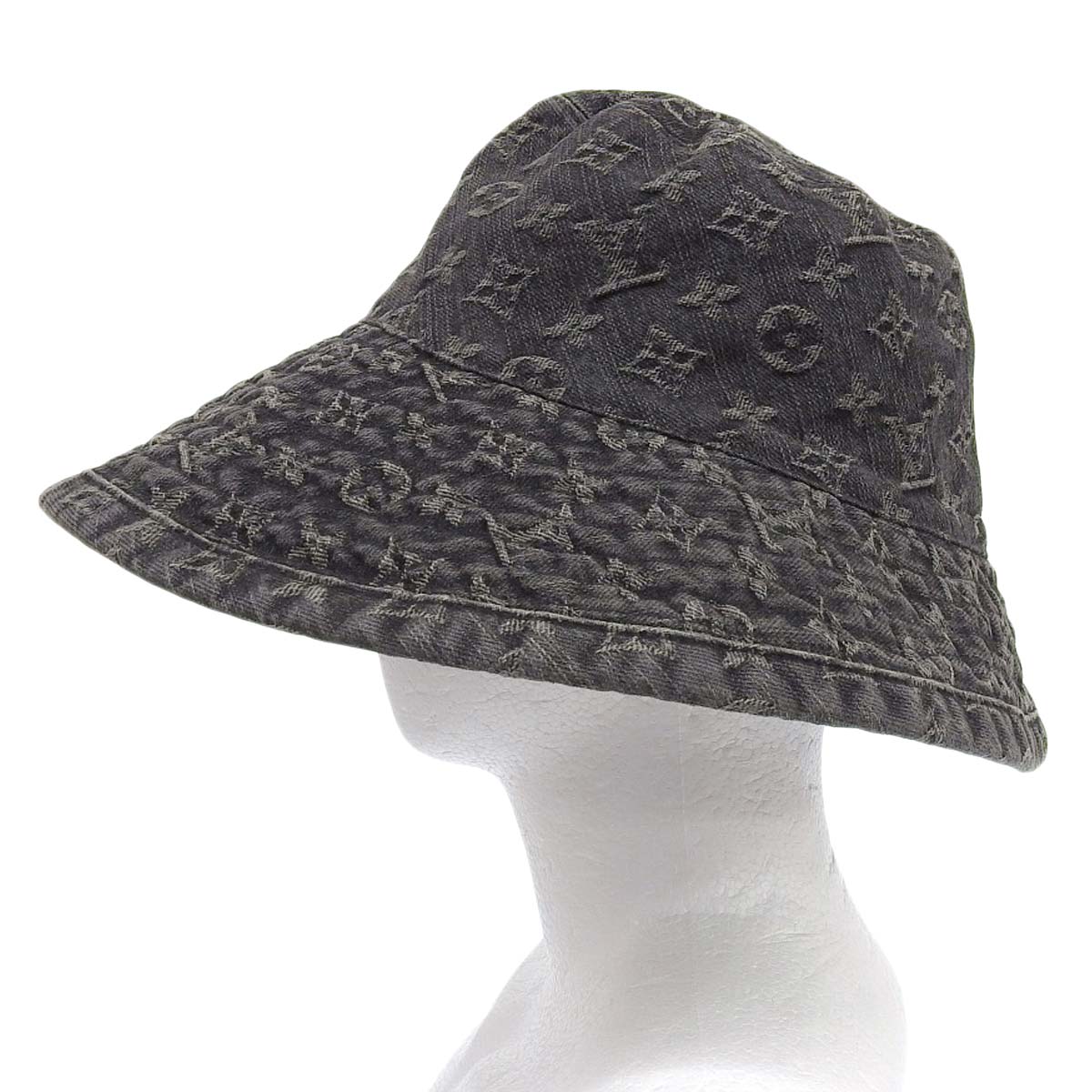 Louis Vuitton Monogram Denim Hat Black