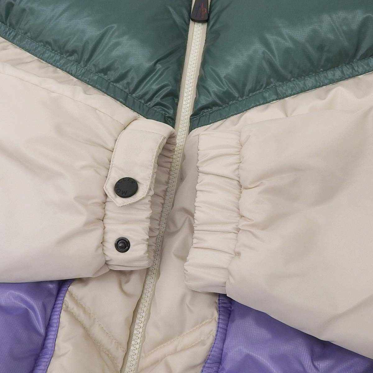 Moncler Grenoble Down Jacket Nylon Ivory Purple Green