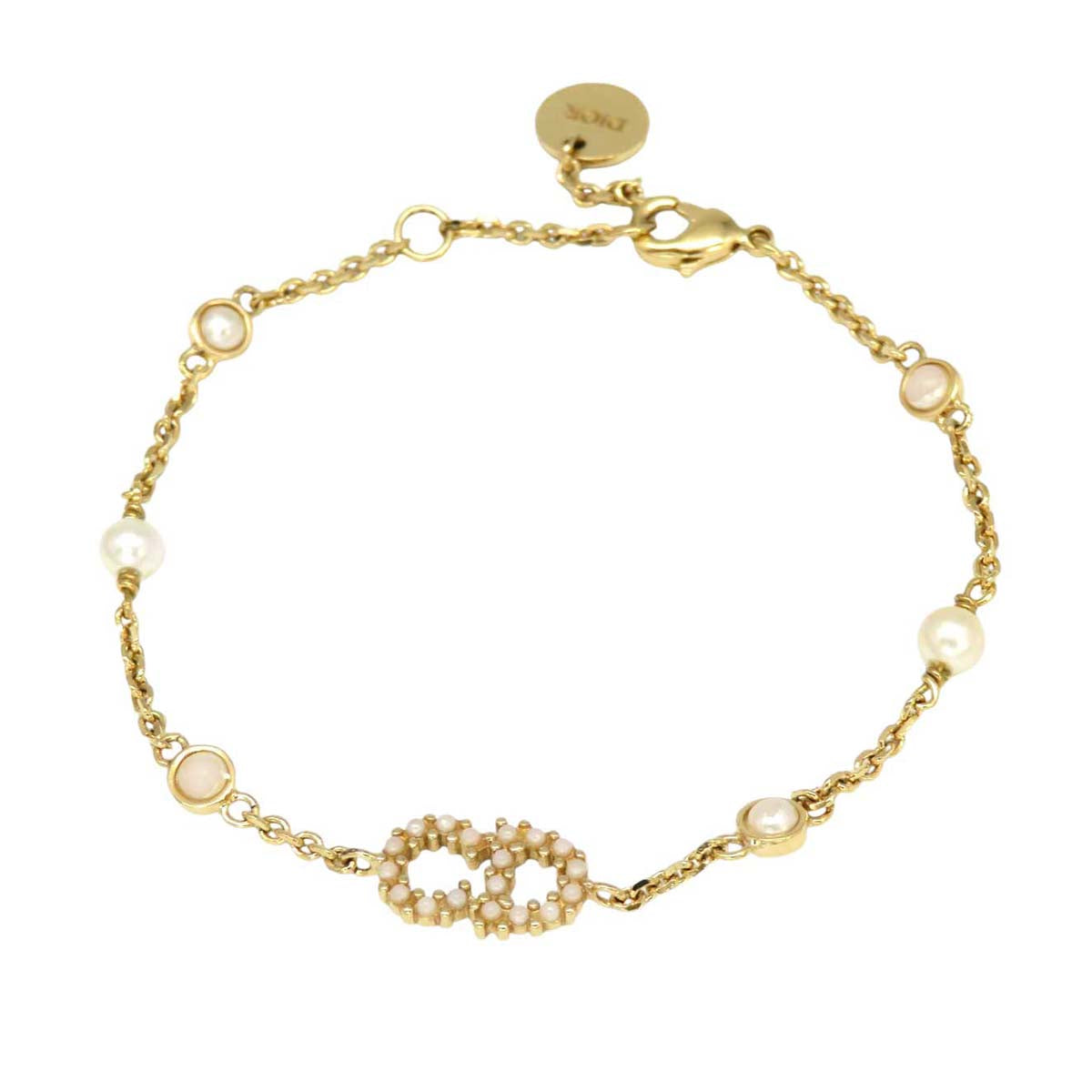 Dior Metal Resin Pearl Bracelet 46627