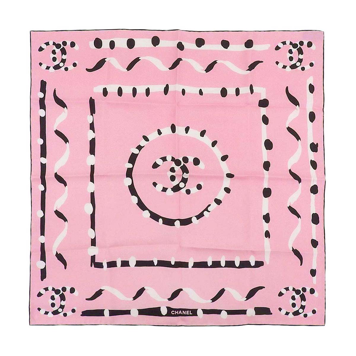 Chanel Silk Scarf Pink