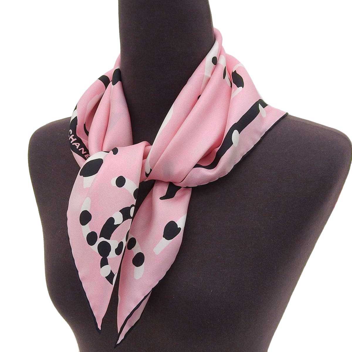 Chanel Silk Scarf Pink