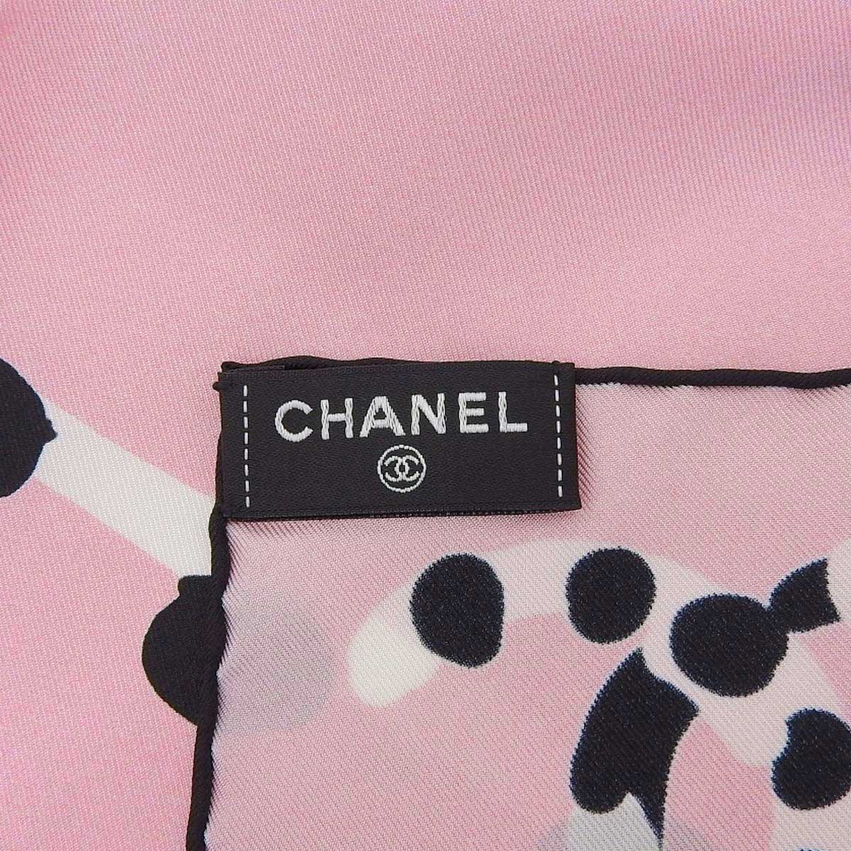 Chanel Silk Scarf Pink