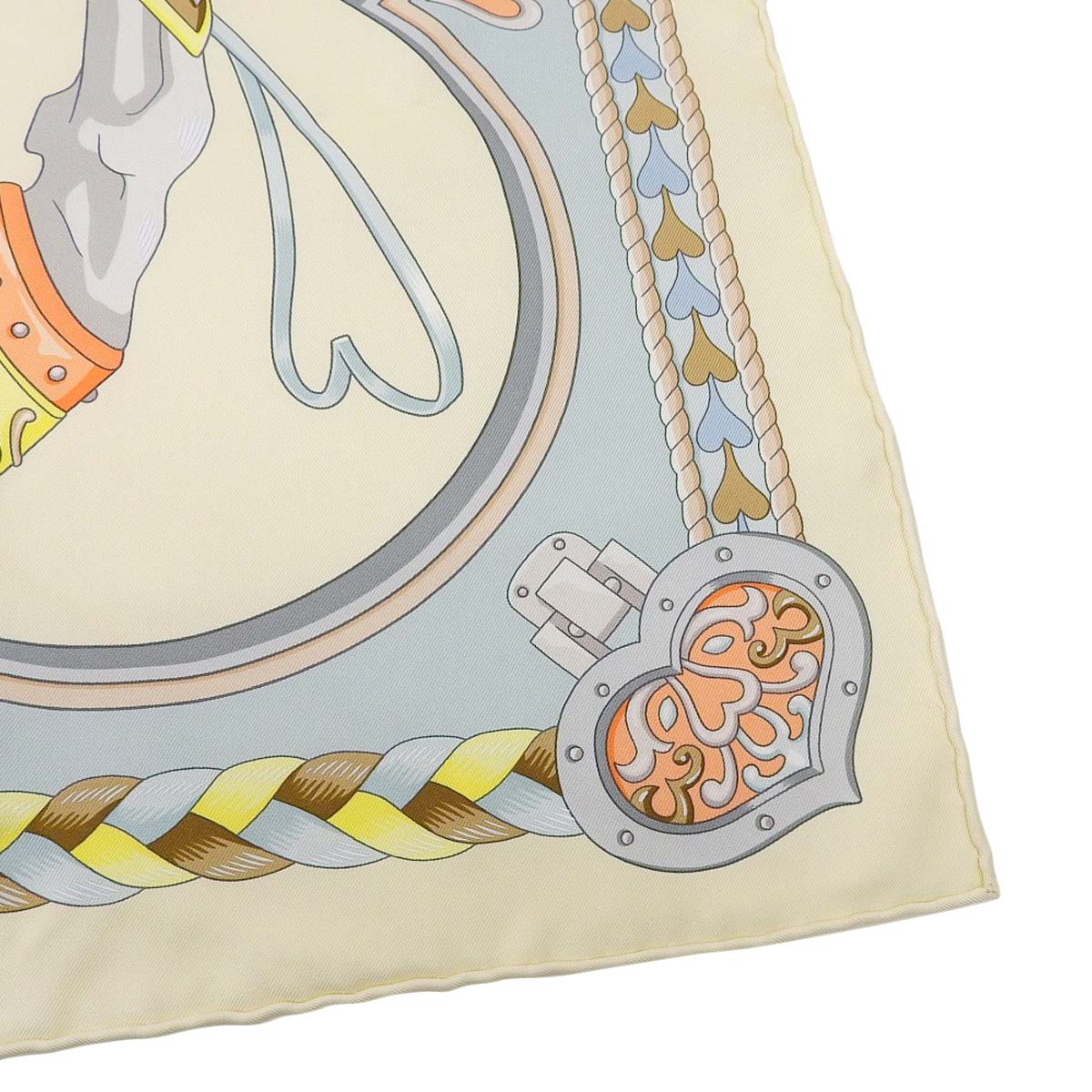 Hermes Silk Scarf Ivory Multicolor 46627