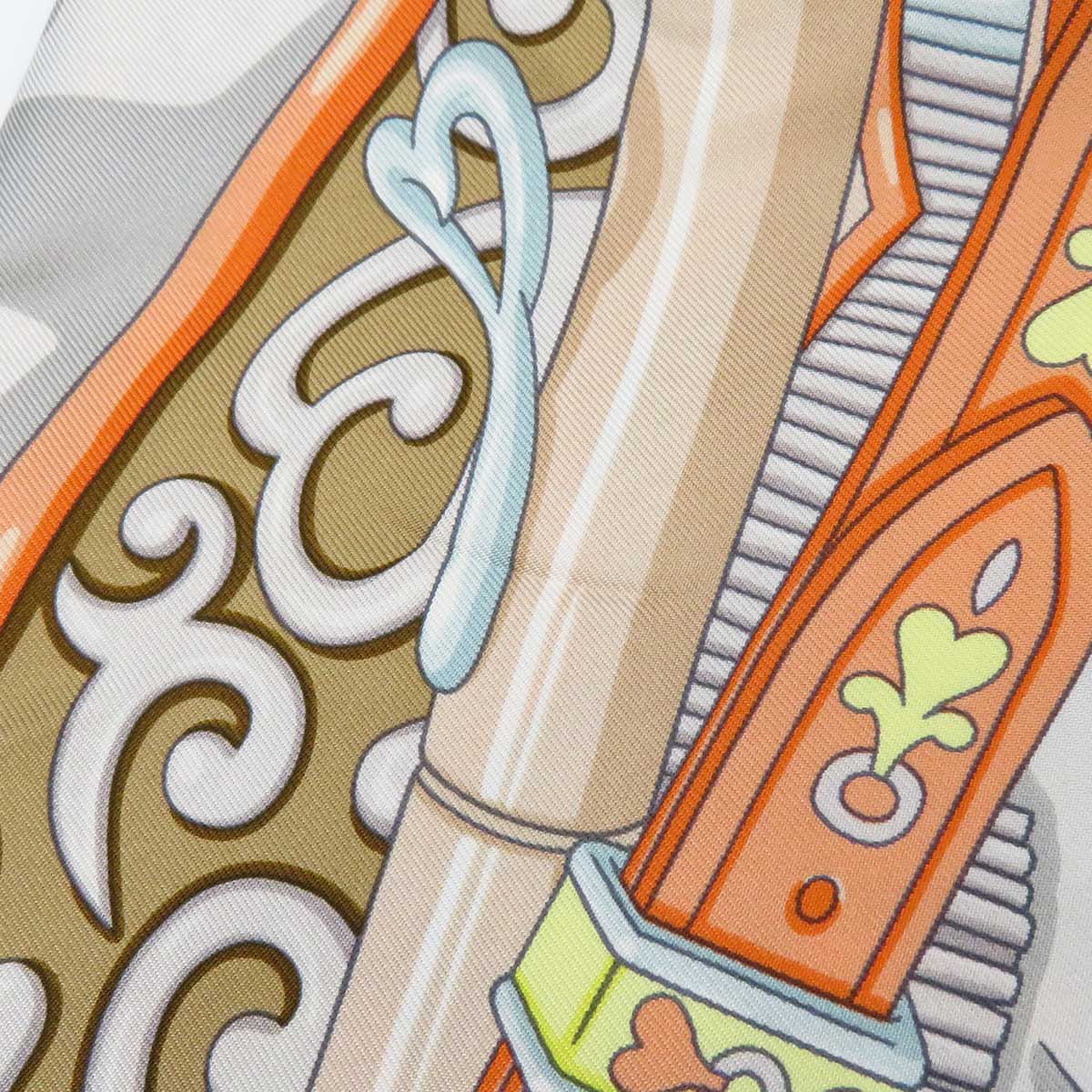 Hermes Silk Scarf Ivory Multicolor 46627