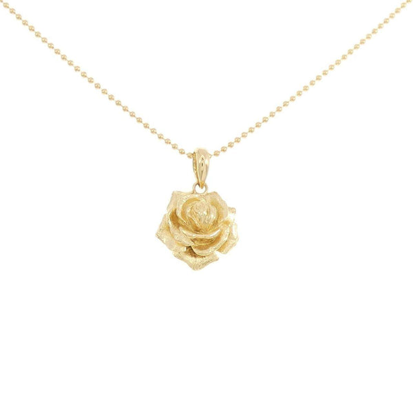 Au750 Rose Pendant Necklace