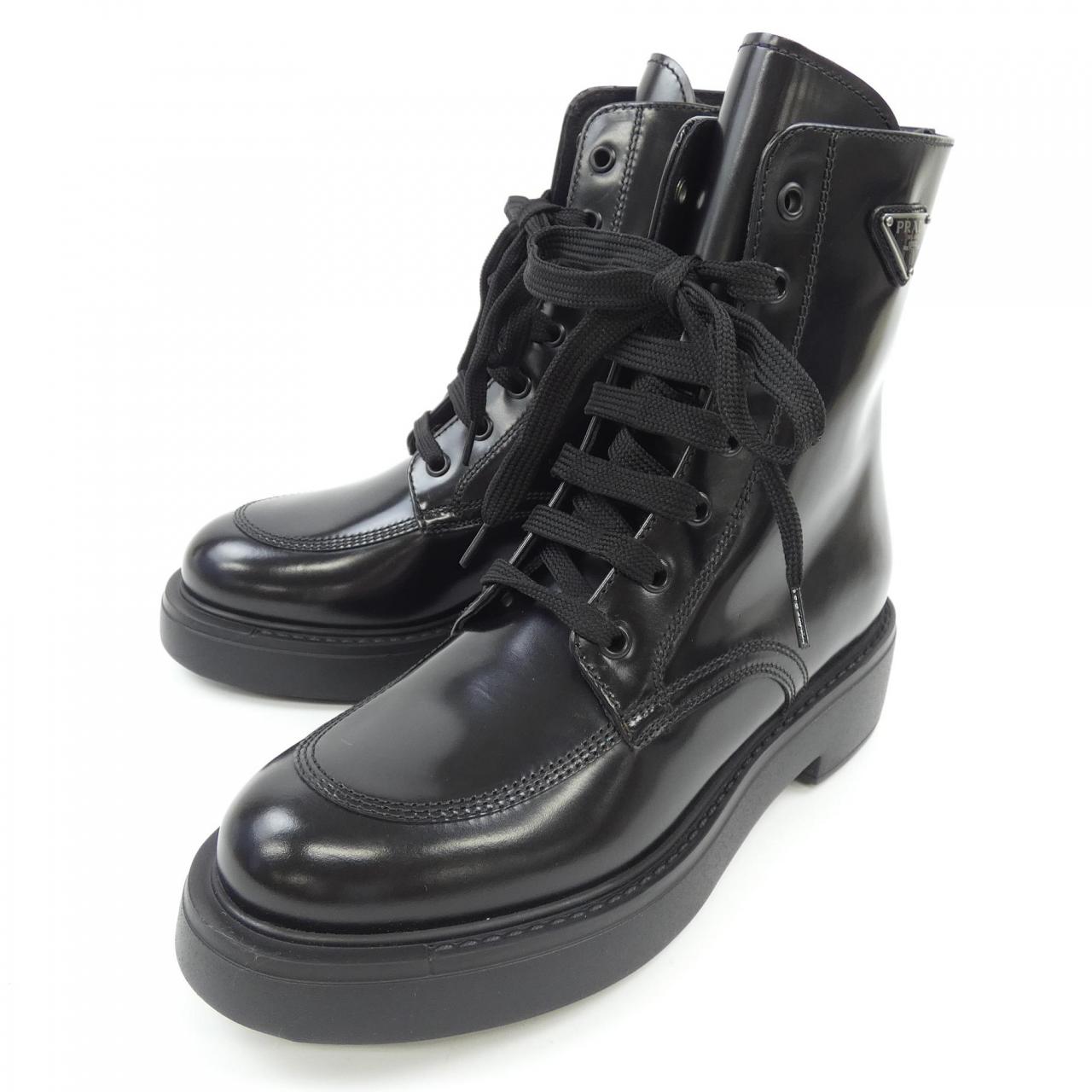 Prada 1T647N Brushed Leather Boots – LuxUness